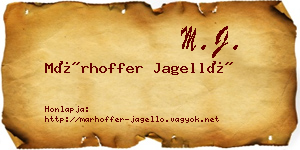 Márhoffer Jagelló névjegykártya
